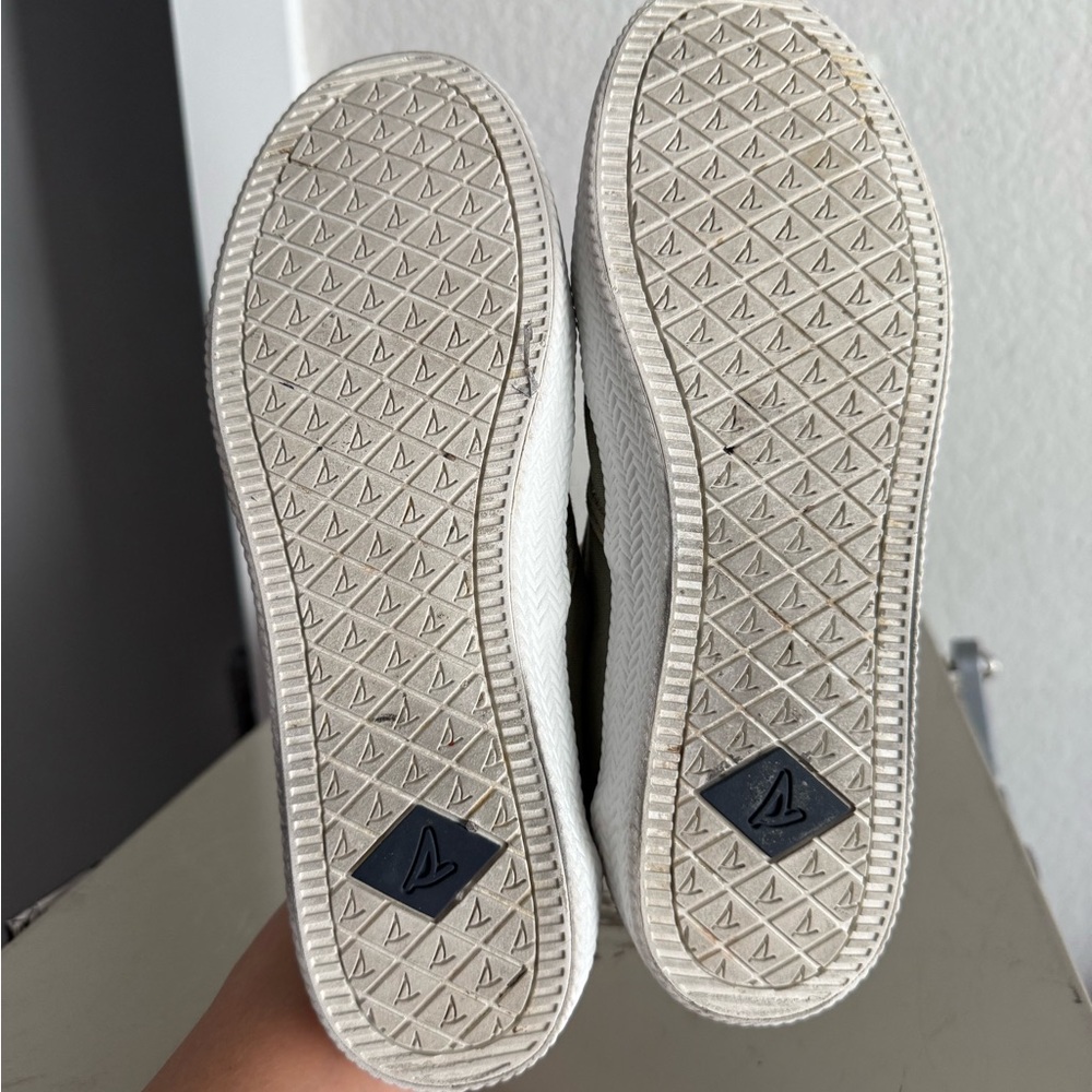 Sperry Olive Canvas Slip On Shoes - Picture 5 of 7
